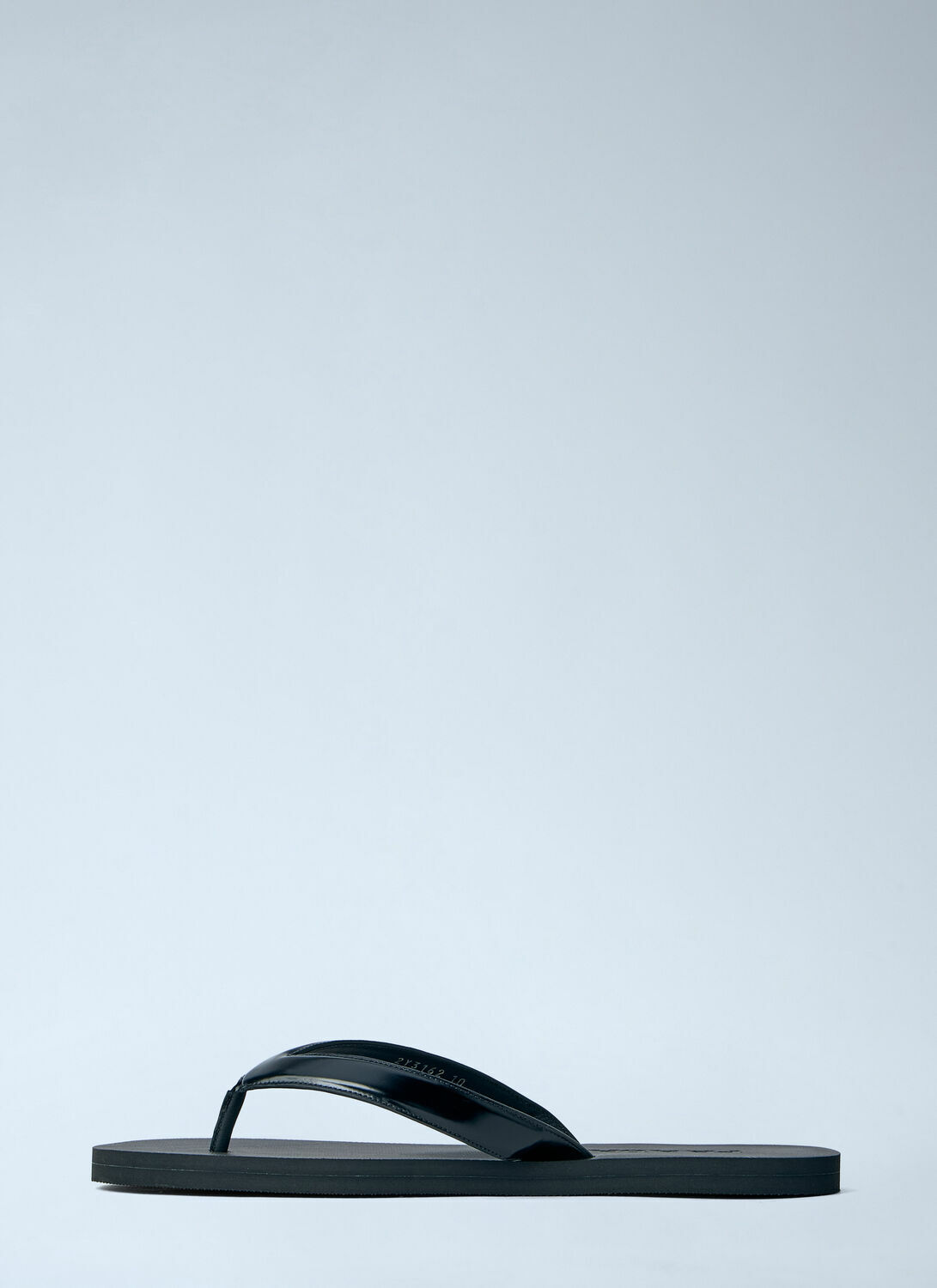 Prada Logo-Embossed Leather Flip-Flop Sandals