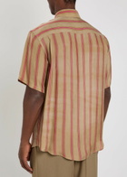 Saint Laurent Striped Satin-twill Shirt Multicoloured 1