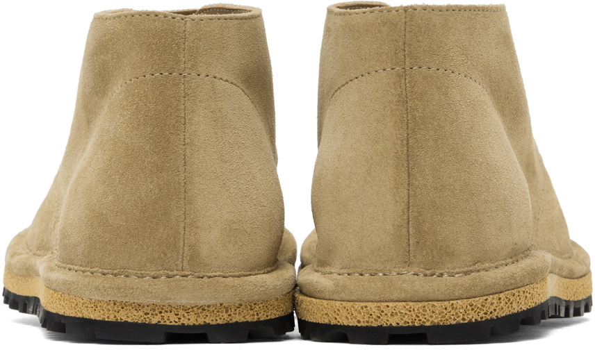 Dries Van Noten Beige Suede Desert Boots