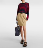 Loewe Belted cotton miniskirt