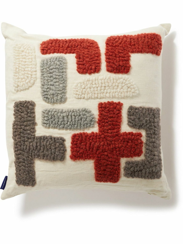 Photo: The Conran Shop - Wool-Embroidered Cotton-Canvas Cushion