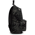 Saint Laurent Black and White Palm Print City Backpack