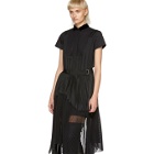 Sacai Black Pleated Dress