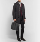 Gucci - Leather-Trimmed Monogrammed Coated-Canvas Briefcase - Men - Black