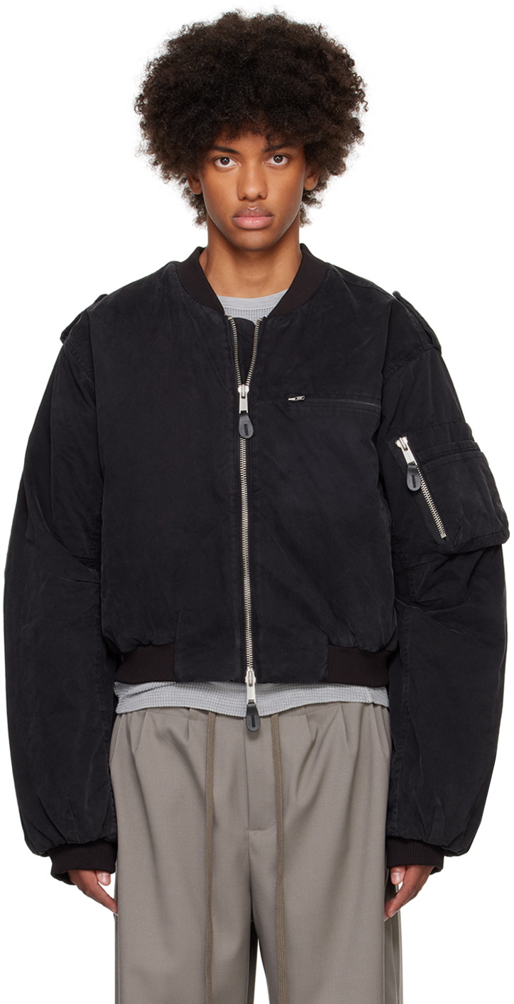 Entire Studios Black A-4 Bomber Jacket Entire Studios Entire Studios Black A-4 Bomber Jacket Entire Studios