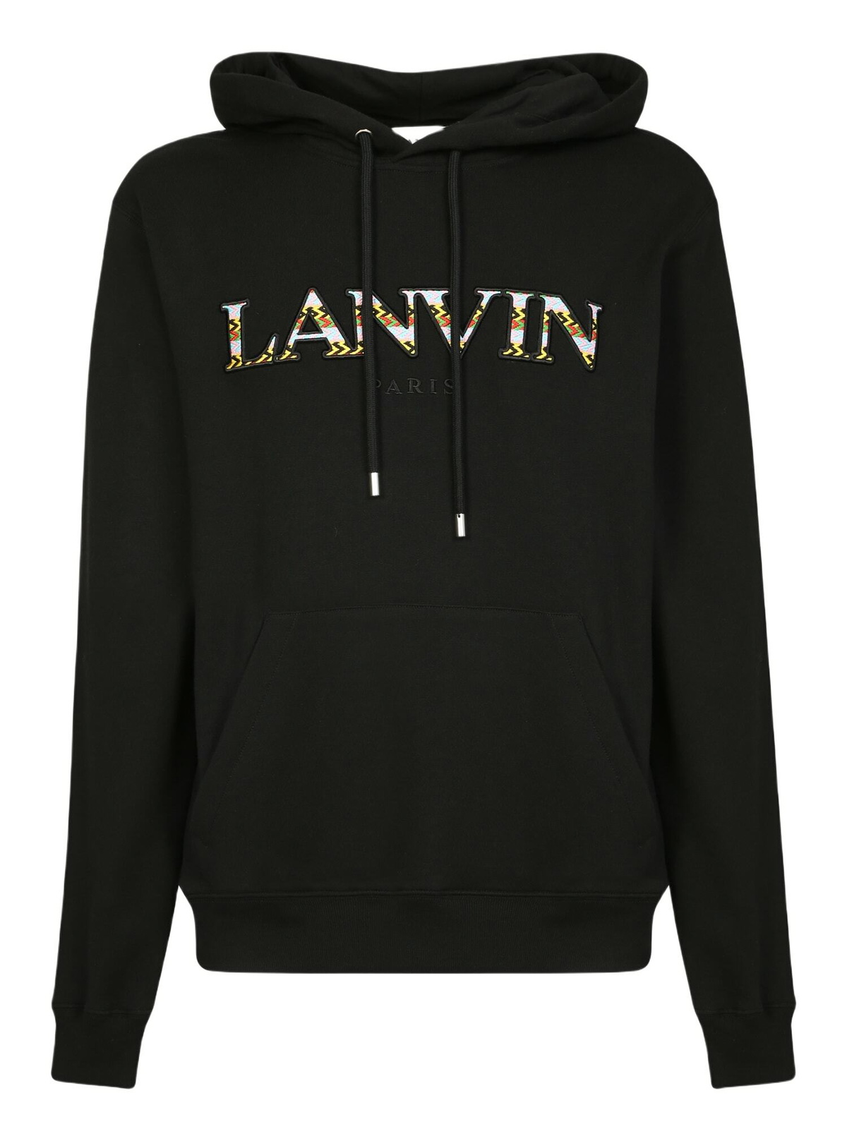 お洒落!LANVIN オーバーサイズ 刺繍ロゴ&レース フーディー LANVIN - Logo Embroidery Oversized Cotton Hoodie Lanvin