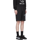 Moschino Black Double Question Mark Sweat Shorts
