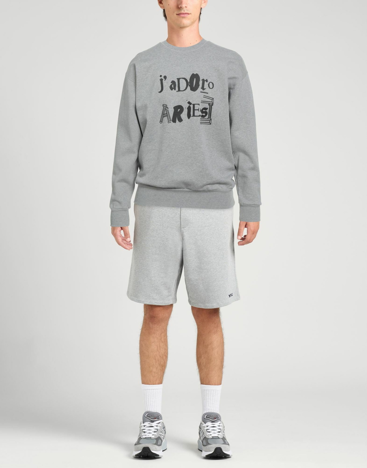 Aries Mens Sweatshirt in Grey