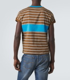 Versace Logo striped cotton T-shirt