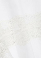 Staud Amalina Lace and Linen Mini Dress White