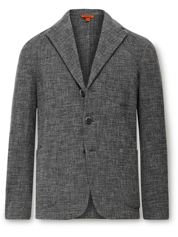 Photo: BARENA - Unstructured Tweed Blazer - Gray