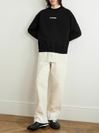 Jil Sander - Logo-Print Cotton-Jersey Sweatshirt - Black