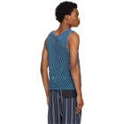 Nicholas Daley Blue Knit Garment-Dyed Vest