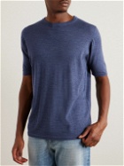 William Lockie - Slim-Fit Wool T-Shirt - Blue