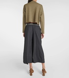 Loewe Wool cropped wide-leg pants