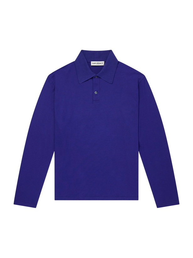 Photo: Our Legacy - Cotton-Jersey Rugby Shirt - Blue