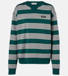 Miu Miu Oversized striped cotton jersey sweatshirt