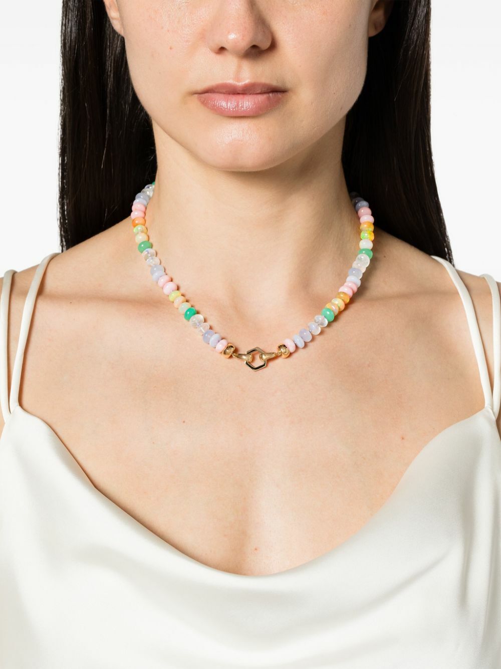 Harwell Godfrey 18K Yellow Gold Pastel Bead Foundation Necklace