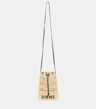 Loewe Paula's Ibiza raffia pouch with strap