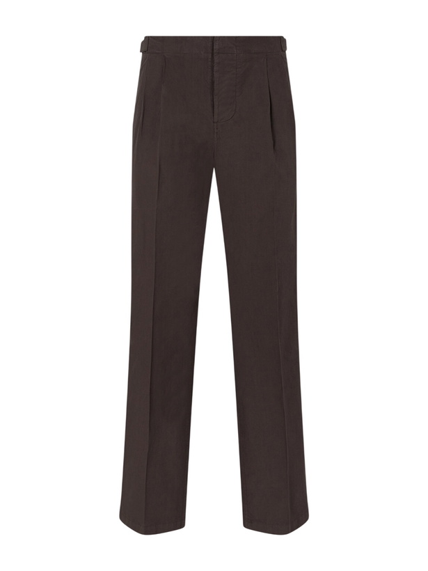Photo: 3sixteen - Safari Straight-Leg Cotton-Poplin Trousers - Brown