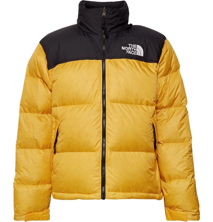 Photo: The North Face - 1996 Nuptse Colour-Block Quilted Nylon-Ripstop Down Jacket - Yellow