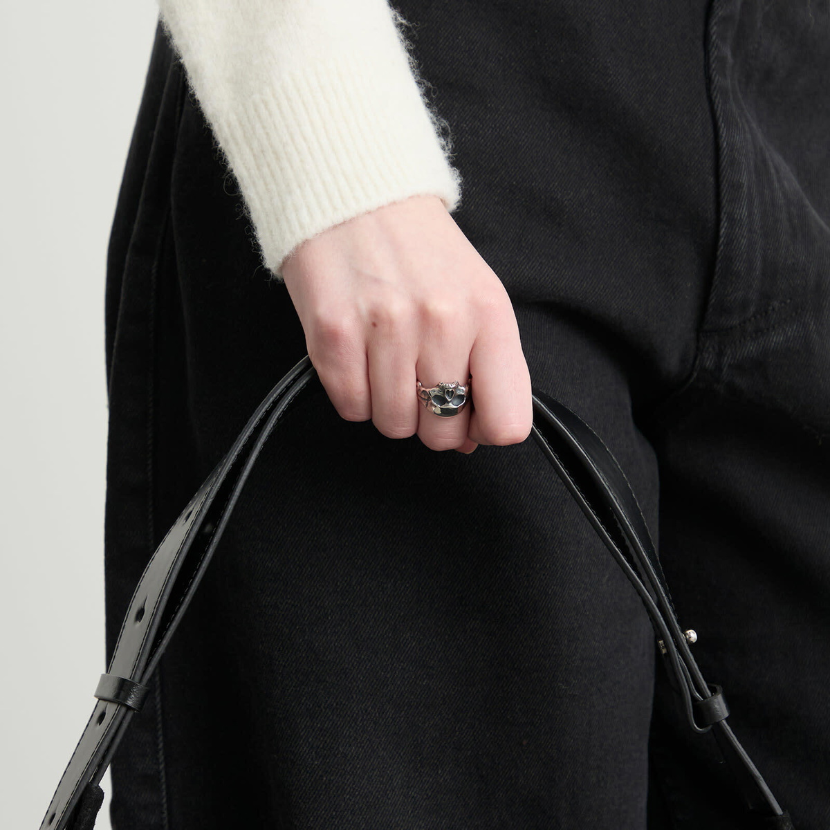 Frederick Grove Skull Ring in Silver