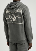 True Religion Big T Hooded Cotton-blend Sweatshirt Grey