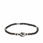 Mikia Men's Beaded Bracelet in Rainbow Obsidian