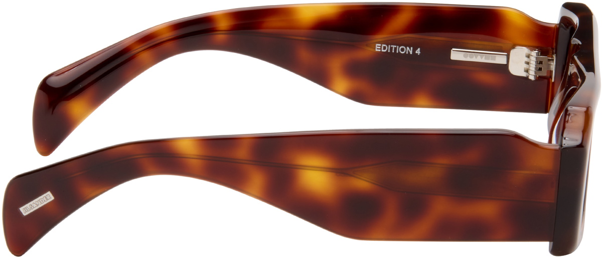 Jil Sander Brown Oliver Peoples 'Edition 4' Sculptural Sunglasses