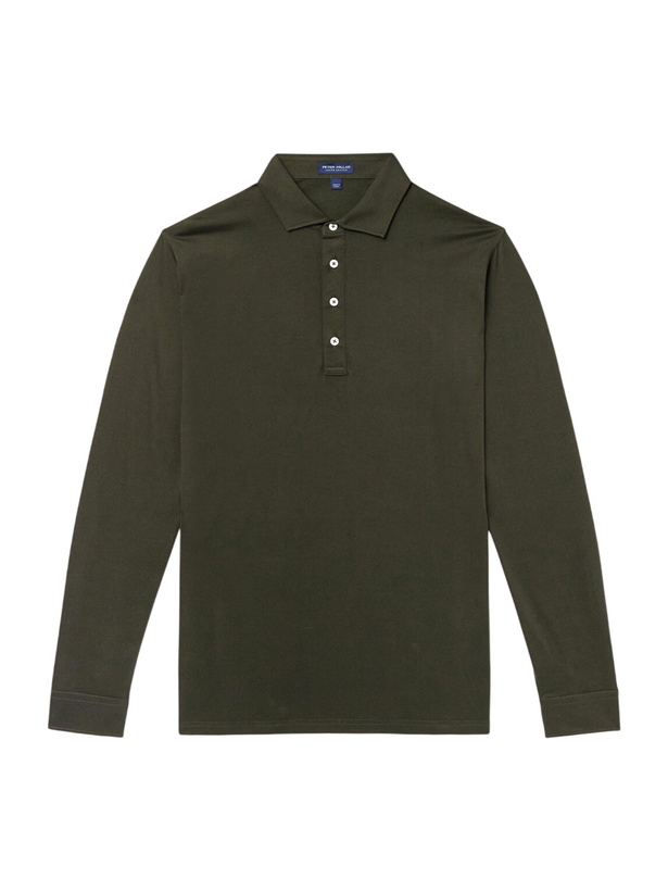 Photo: Peter Millar - Ashby Cotton-Jersey Polo Shirt - Green