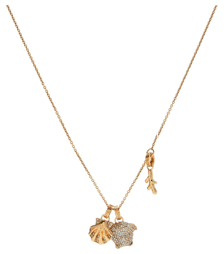 Photo: Versace Medusa crystal-embellished charm necklace