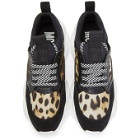 Moschino Black Leopard Teddy Run Sneakers