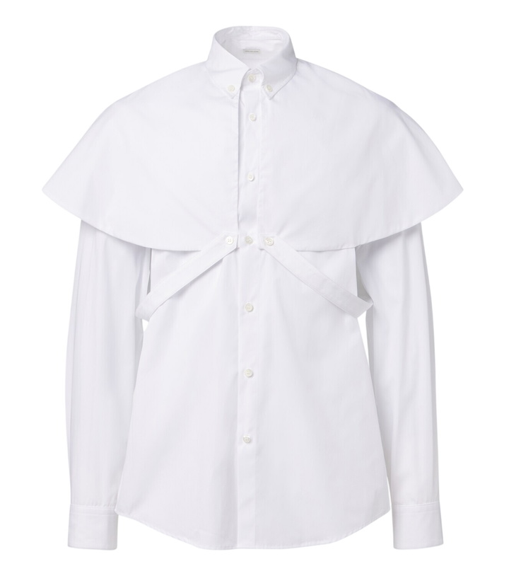 Photo: Dries Van Noten Caped cotton poplin shirt