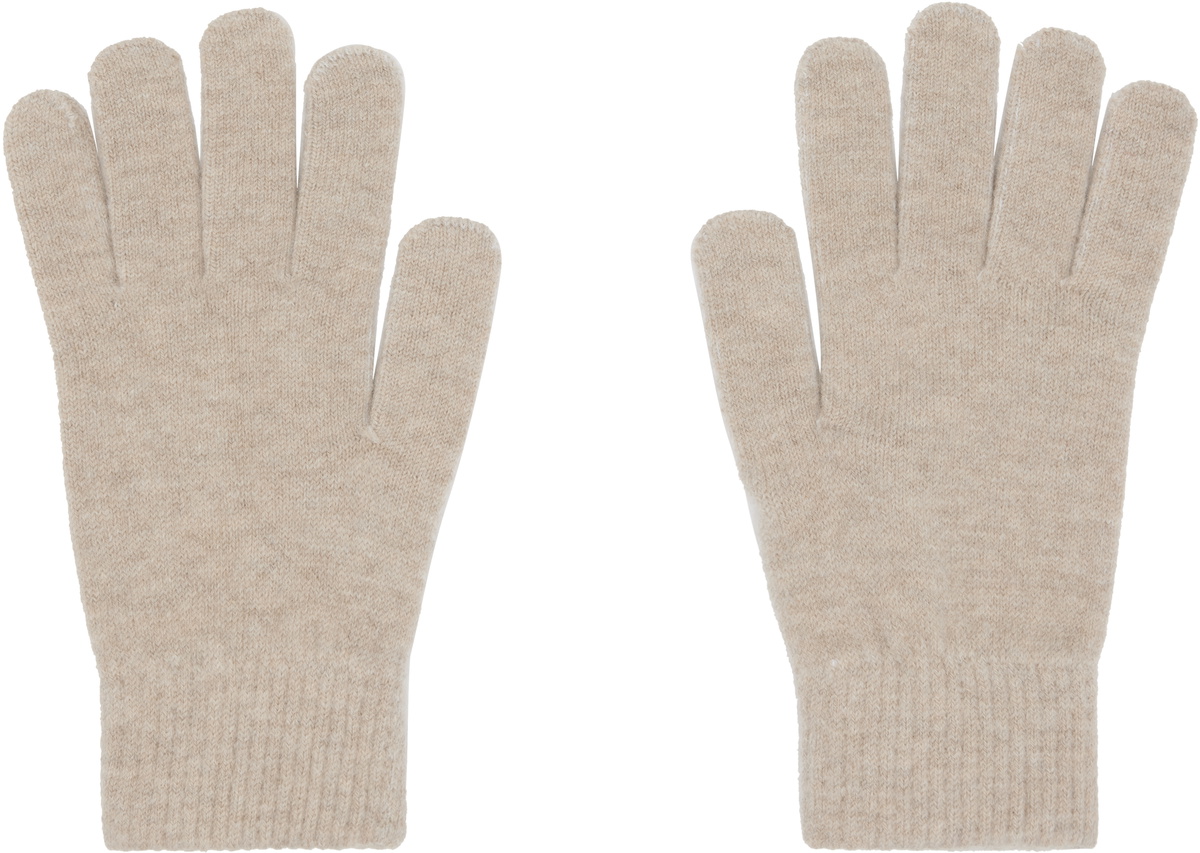 Yves Salomon Beige Cashmere Gloves