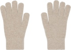 Yves Salomon Beige Cashmere Gloves