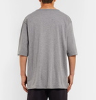 Dolce & Gabbana - Oversized Printed Cotton-Jersey T-Shirt - Gray