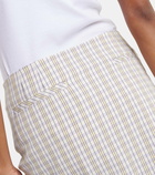 Tory Sport Ruffled pinstripe cotton skort