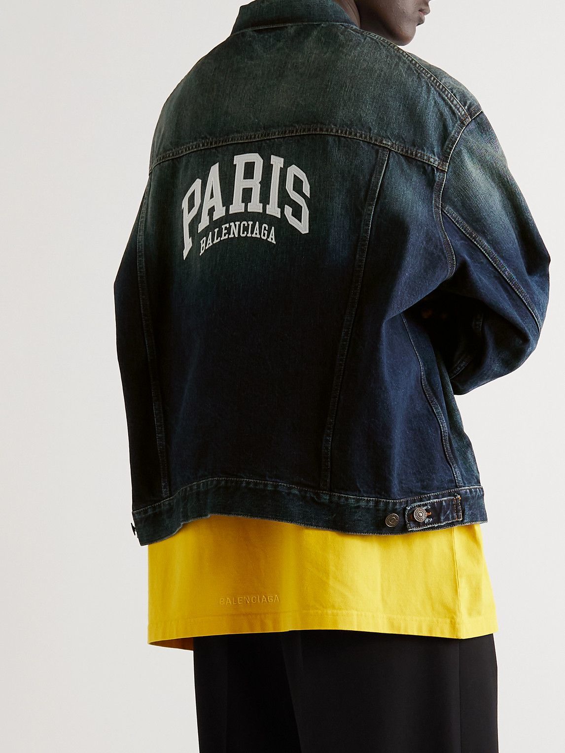 Yellow Balenciaga good denim jacket