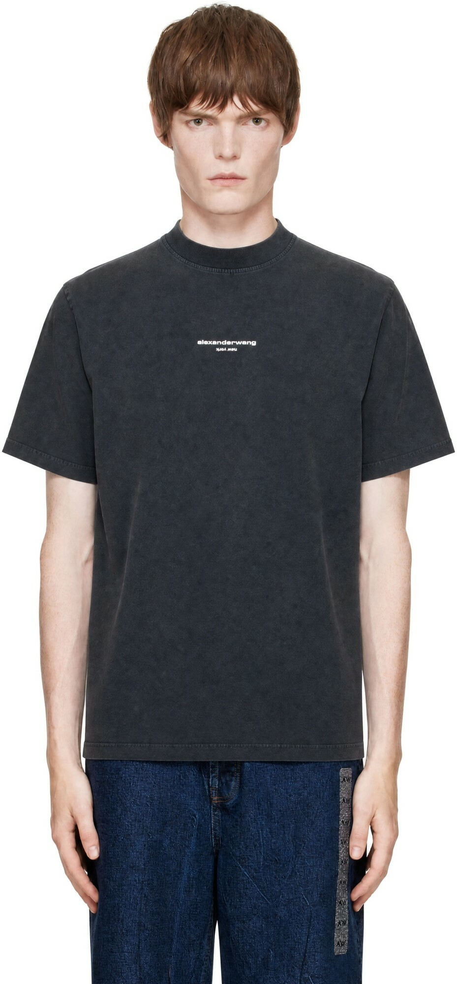 Alexander Wang Black Logo Print T-shirt