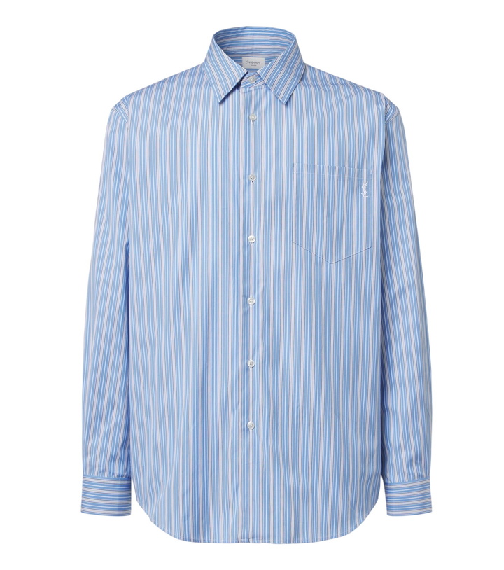 Photo: Saint Laurent Striped cotton poplin shirt