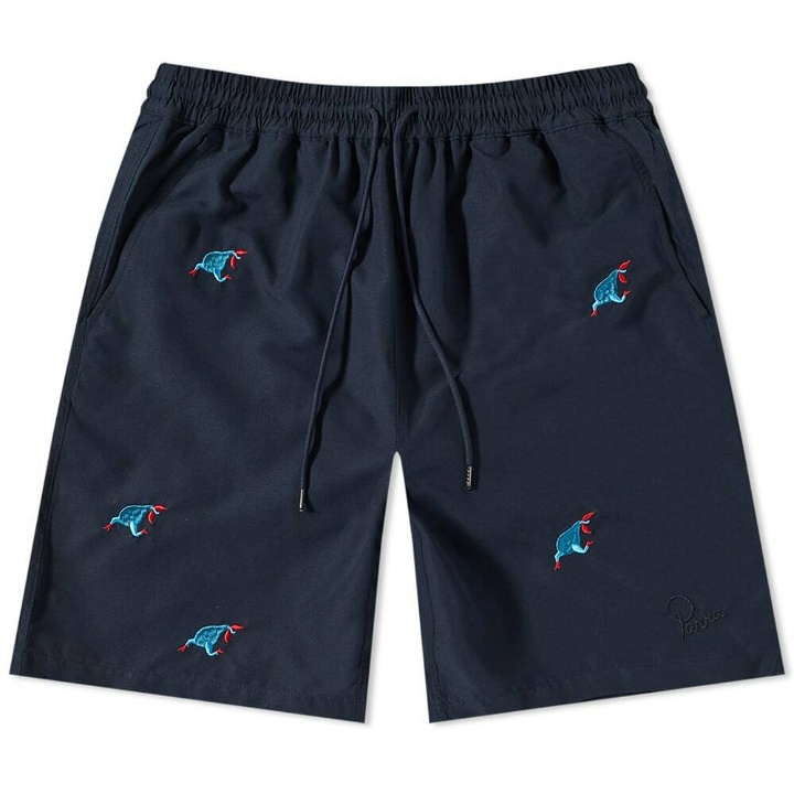 Photo: By Parra Men's Running Pear Swim Shorts in Navy Blue