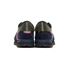 Valentino Blue and Pink Valentino Garavani Camo Rockrunner Sneakers