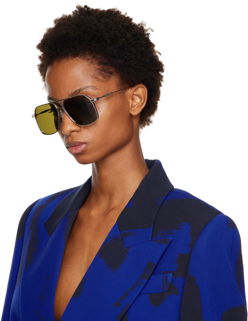 Silver aviator 2024 sunglasses womens