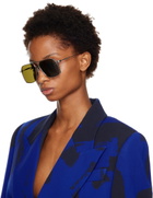 Alexander McQueen Silver Aviator Sunglasses