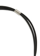 Lemaire Gua Sha Fork Aragonite and Leather Necklace - Yellow - One Size