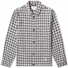 Folk Men's Orb Jacket in Brown/Cobalt Check