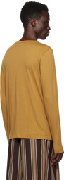 Dries Van Noten Tan Crewneck Long Sleeve T-Shirt