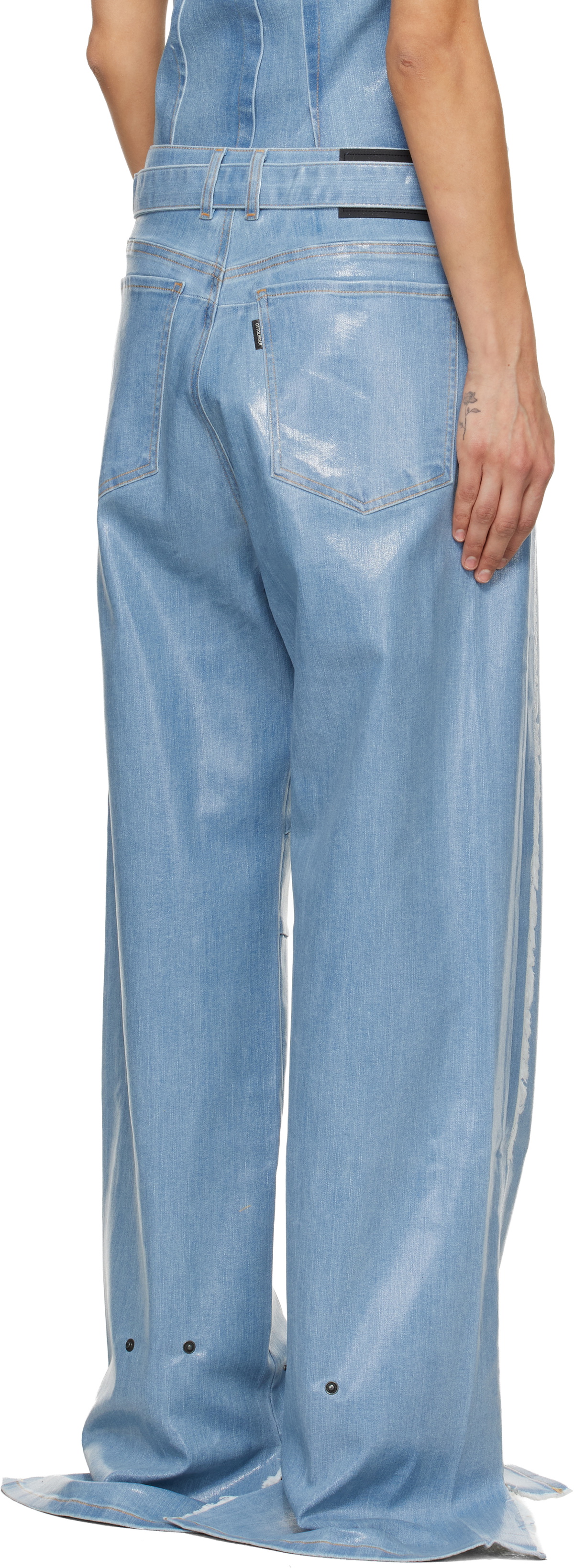 Ottolinger Blue Glazed Baggy Jeans