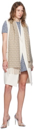 Valentino Garavani Beige Toile Iconographe Wool Scarf
