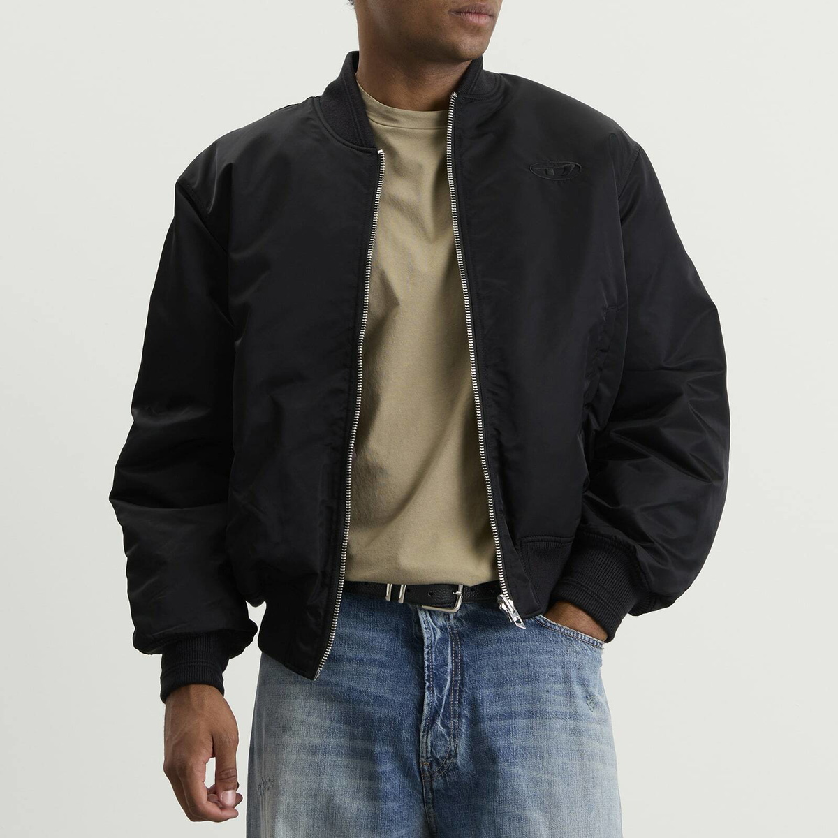 Diesel Men's Reversible Bomber Jacket in Black
